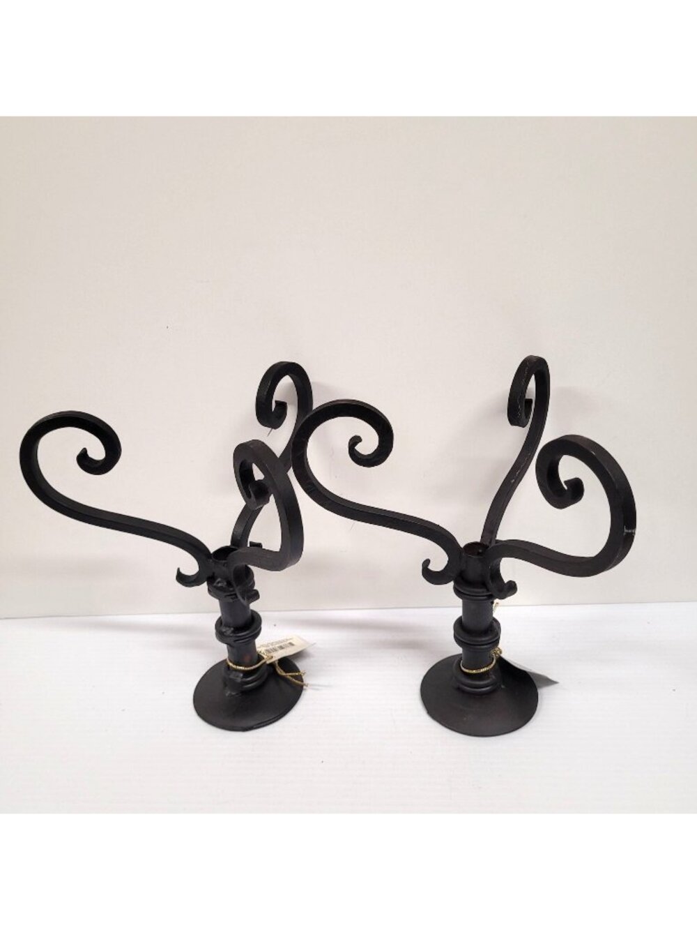 Aromatique Set 2 Wrought Iron Candelabra Taper Candle Holders Chandelier Tags